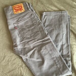 Levi's 513 Mens Slim Straight Gray Jeans